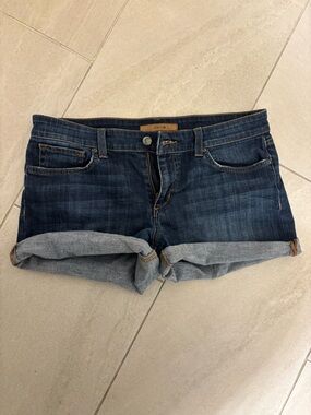 Joe's Jeans Dark Blue Denim Cuffed Shorts